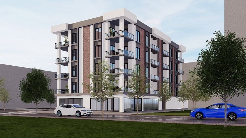 Modern low-cost building for the unhoused individuals