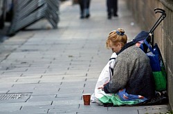 A street beggar
